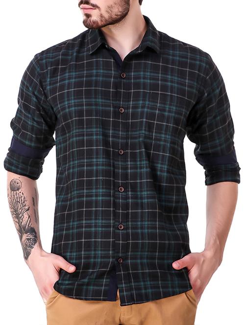 black cotton casual shirt - 15286649 -  Standard Image - 0