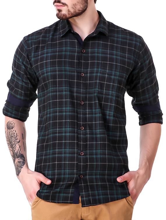 black cotton casual shirt - 15286649 -  Zoom Image - 0