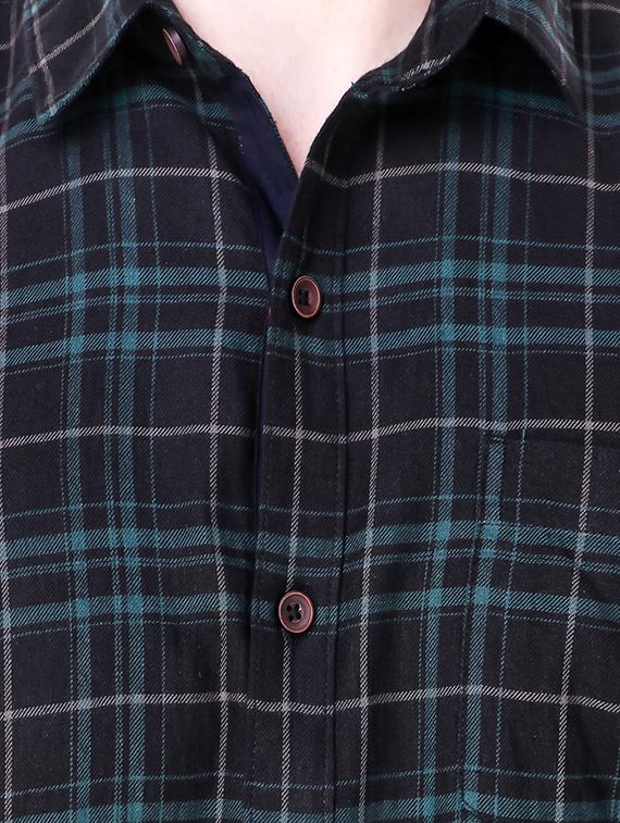 black cotton casual shirt - 15286649 - Standard Image - 3