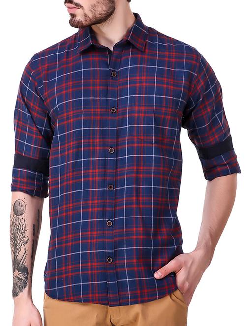 blue cotton casual shirt - 15286650 -  Standard Image - 0