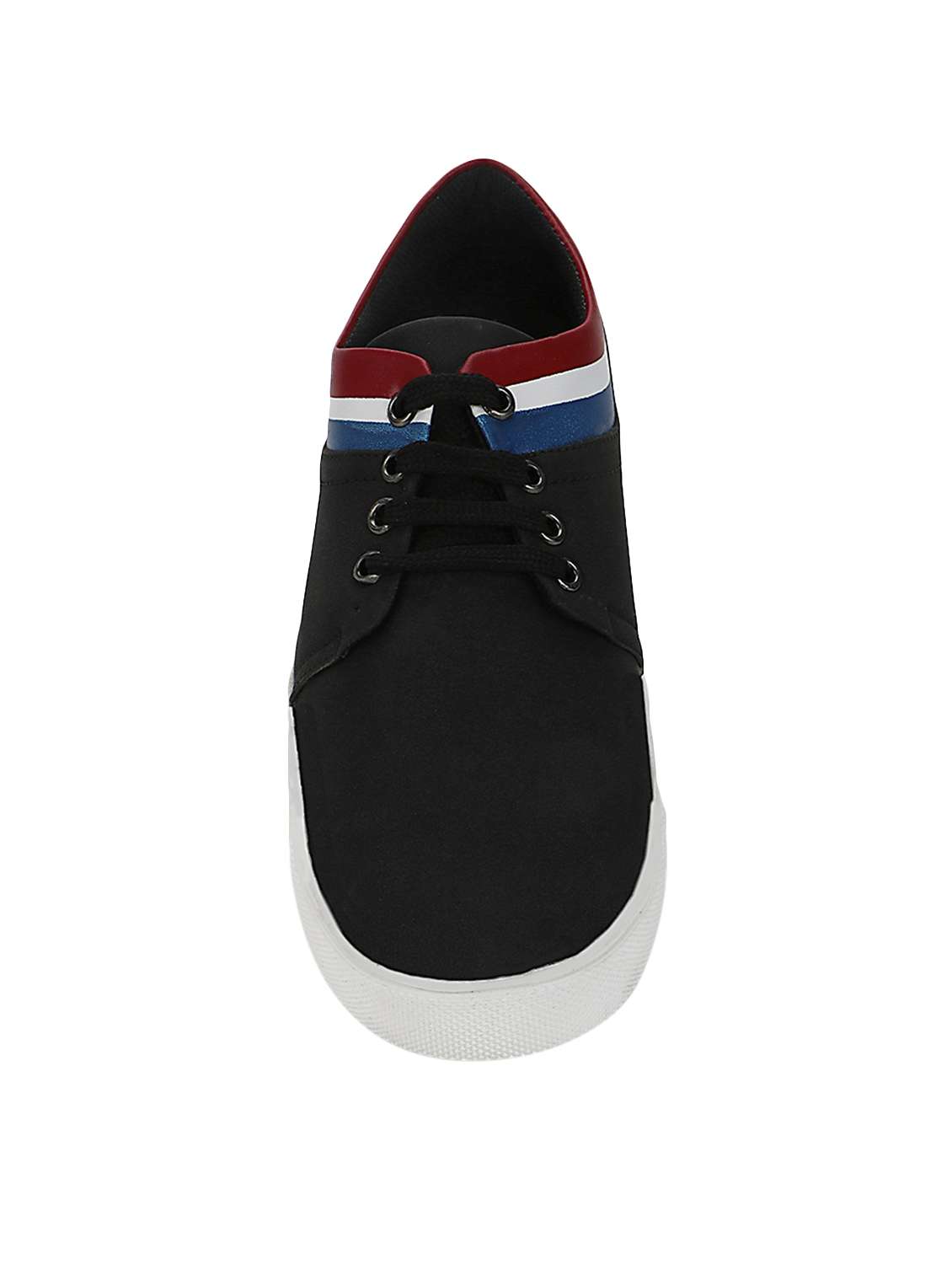 black leatherette lace up sneaker - 15287262 - Standard Image - 3