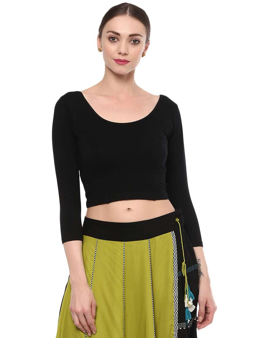 Multi Colored Cotton Lycra Blouse