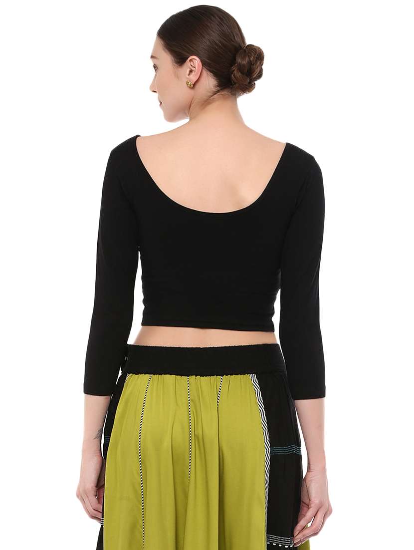 Multi Colored Cotton Lycra Blouse