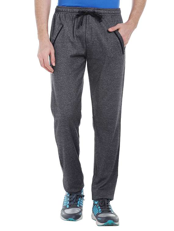 grey cotton full length track pant