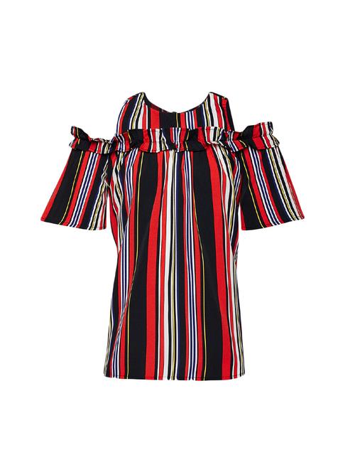 multi colored polyester frock - 15291125 - Standard Image - 0