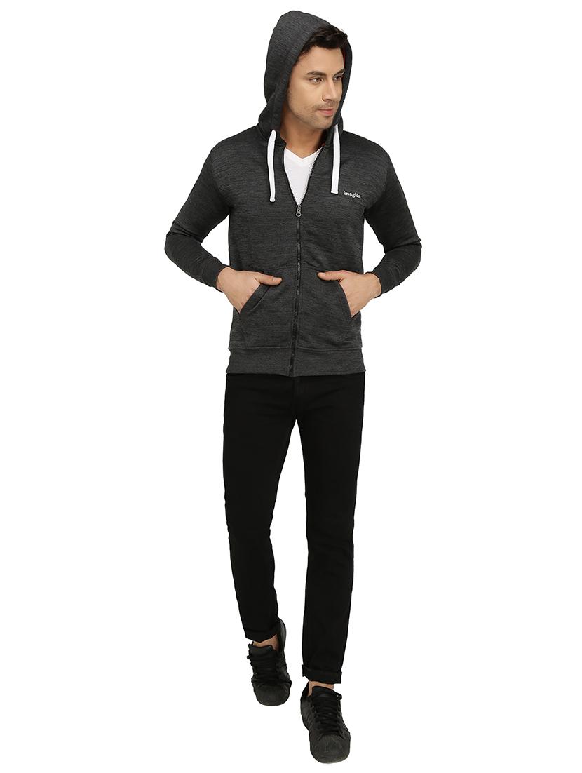 black fleece sweatshirt - 15294780 - Standard Image - 3