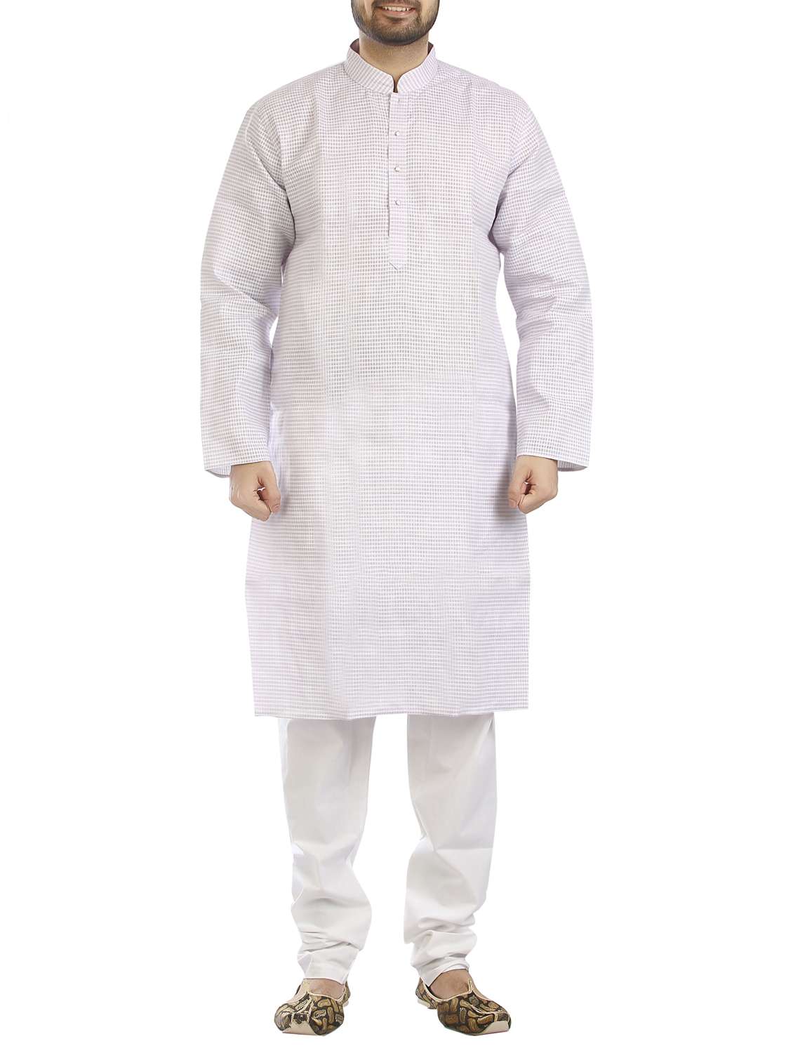 purple cotton kurta pyjama set