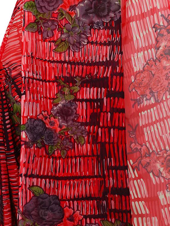 floral printed saree with blouse - 15295638 - Standard Image - 3