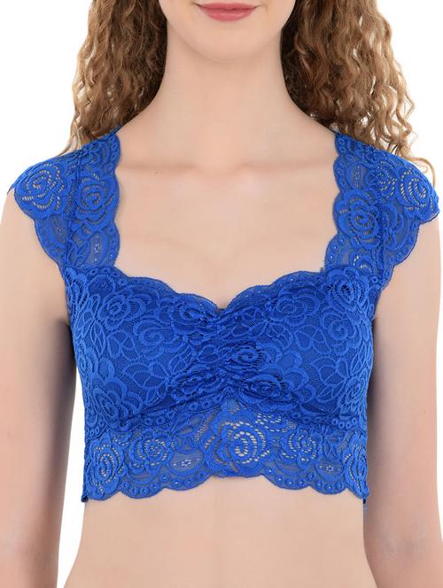 scallop hem lace bralette - 15297128 - Standard Image - 0