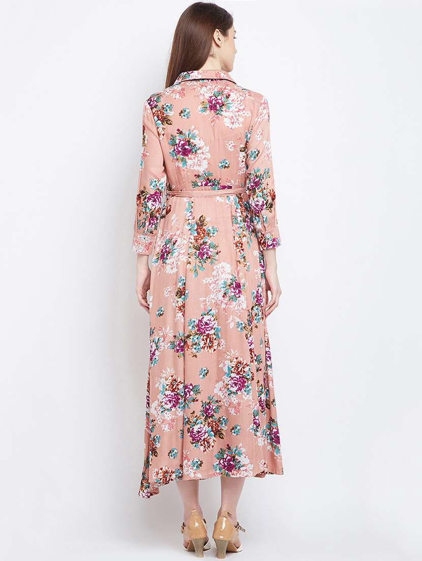 Orange Floral Maxi Dress