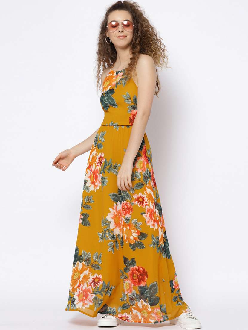 yellow backless maxi dess - 15300774 - Zoom Image - 0
