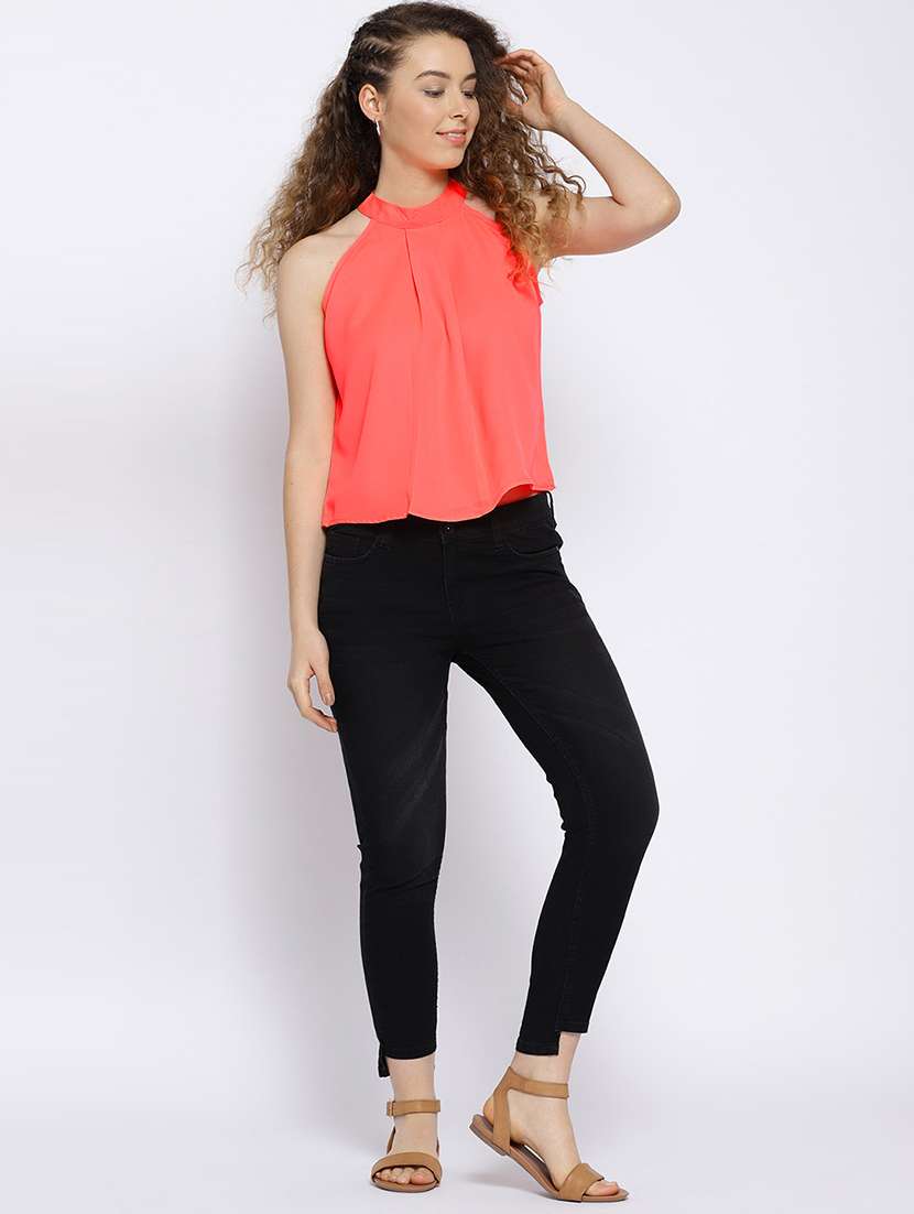 women's straight halter neck top - 15300796 -  Standard Image - 3
