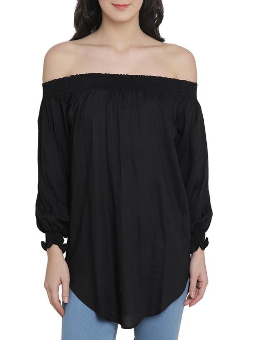 off shoulder elasticated neck tunic - 15301070 -  Standard Image - 0
