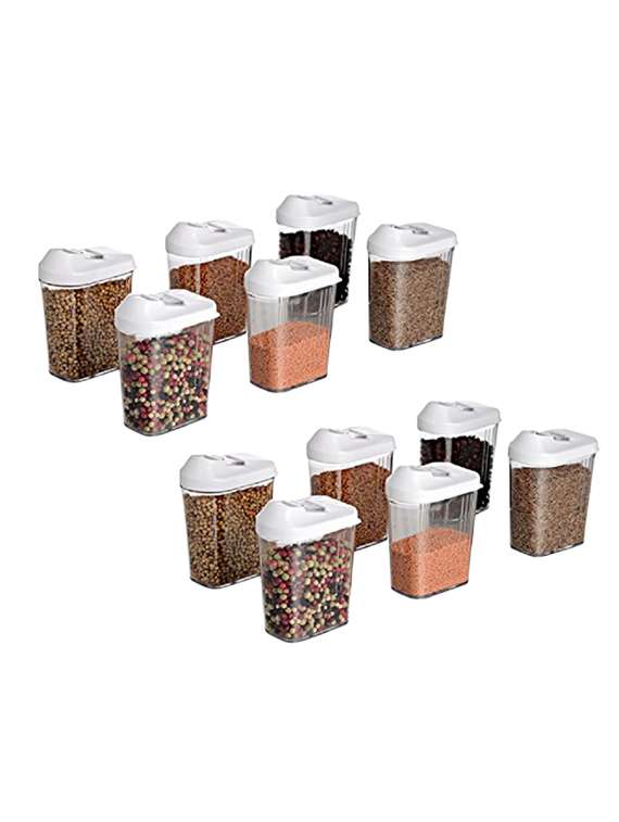 750 ml each (12 pcs) easy flow cereal dispencer food container storage box
