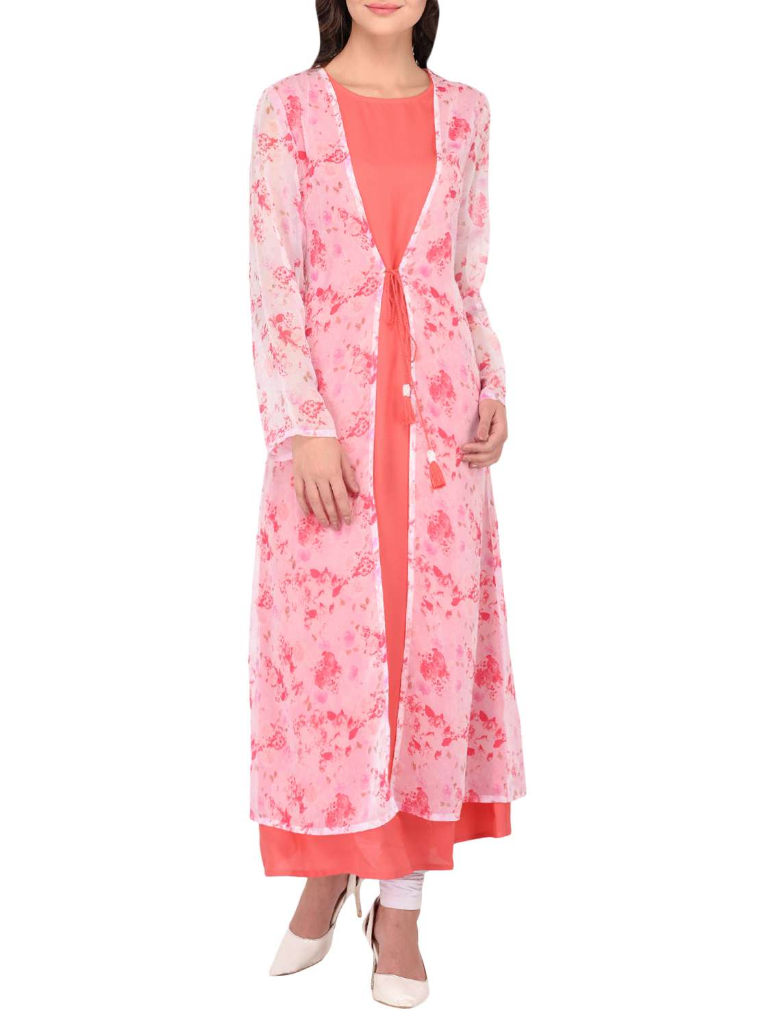layered printed kurta