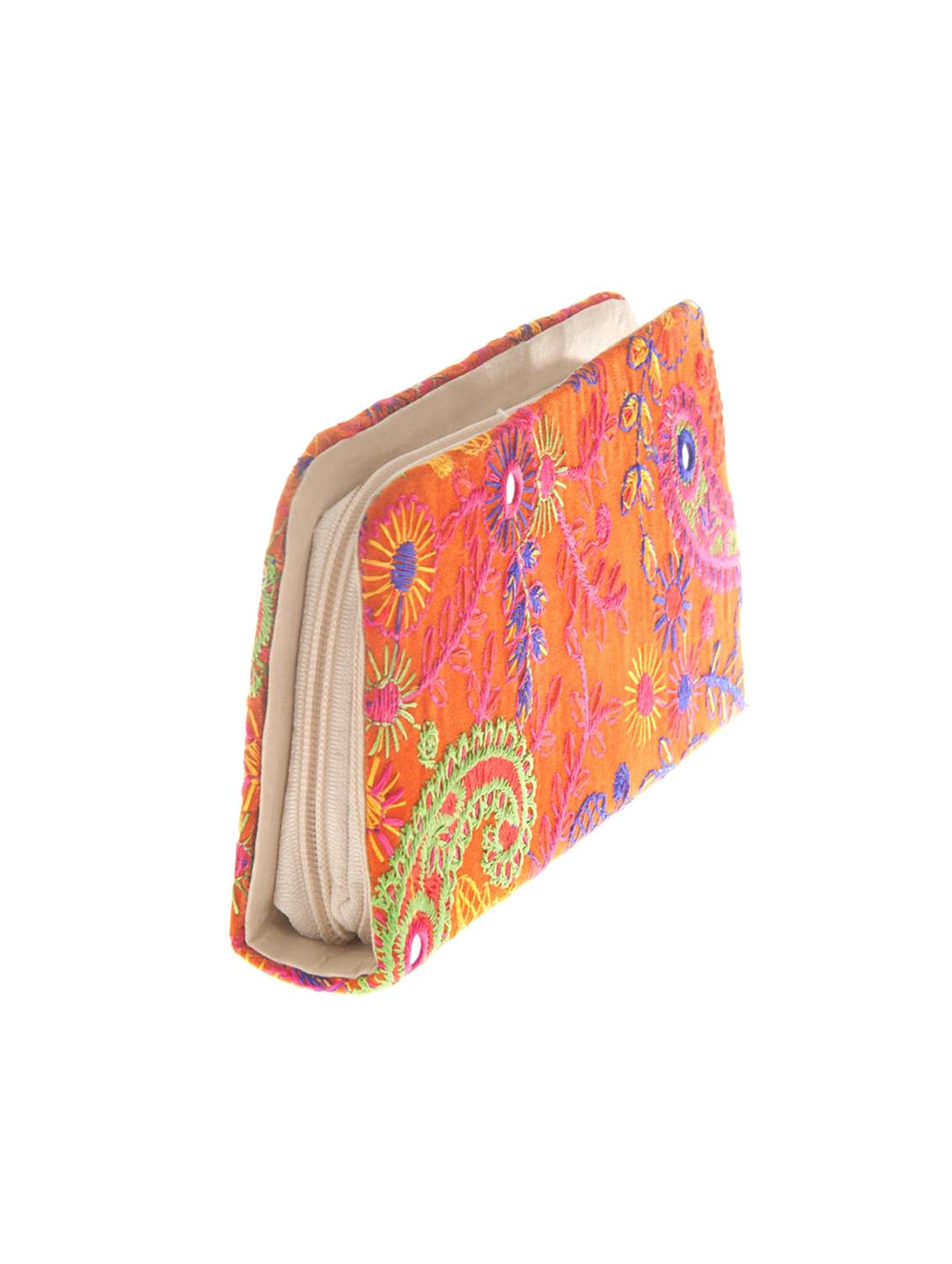 orange cotton polyester blend wallet - 15304667 - Standard Image - 3