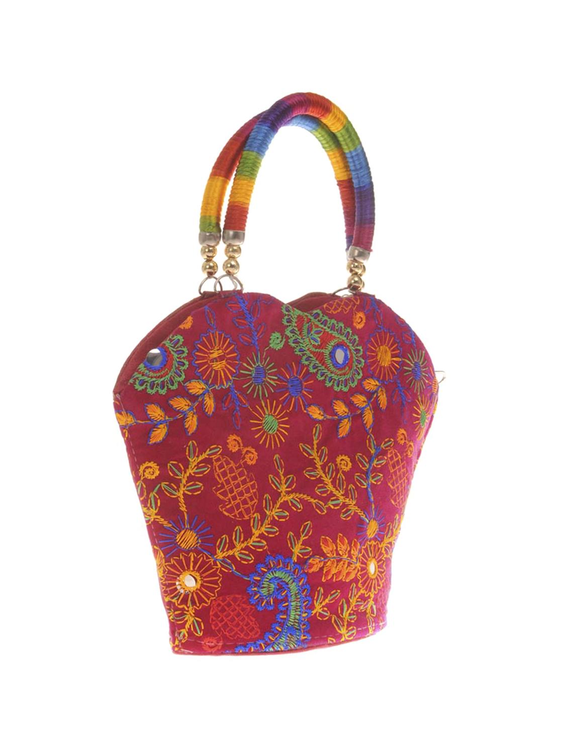 red cotton polyester blend handbag - 15304687 - Standard Image - 3