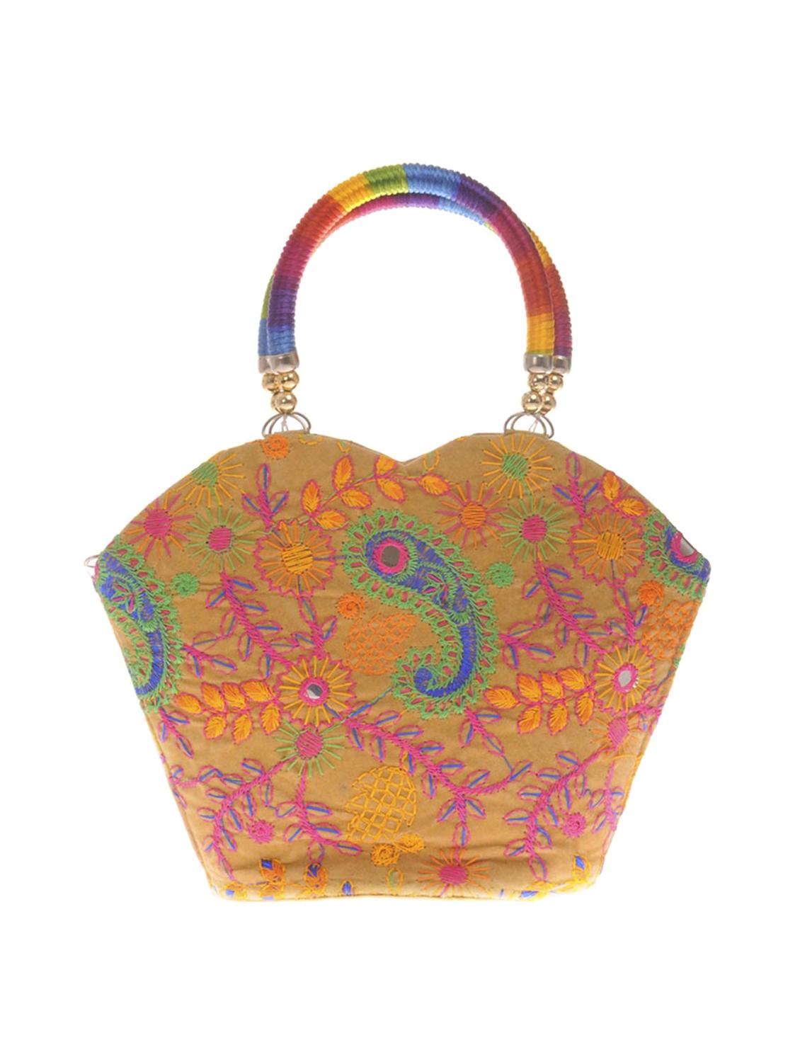 cream cotton polyester blend handbag - 15304689 -  Zoom Image - 0