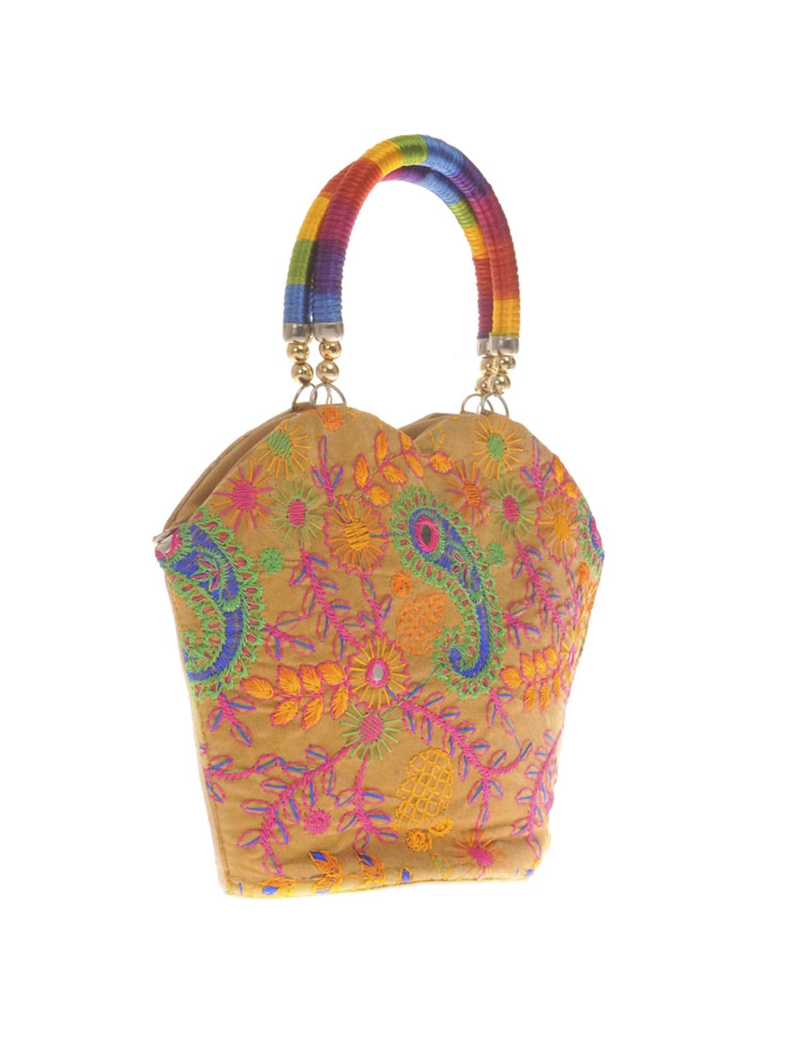 cream cotton polyester blend handbag - 15304689 - Standard Image - 3