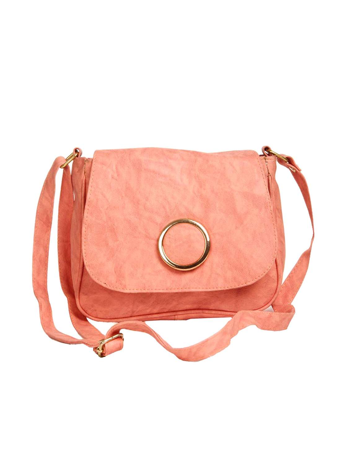 orange leatherette (pu) sling bag - 15304722 - Zoom Image - 0