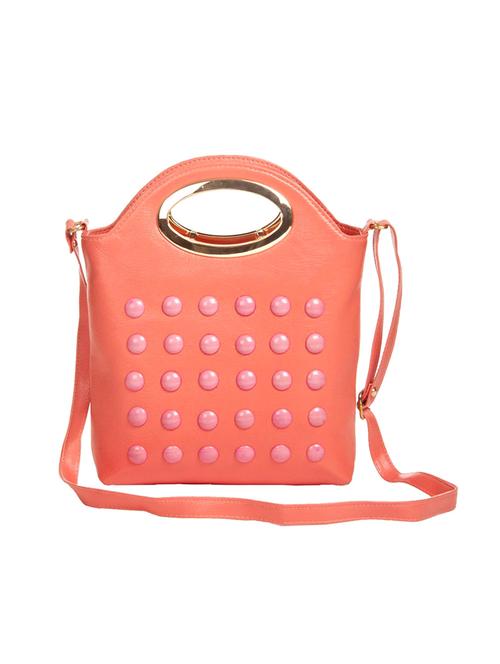 orange leatherette (pu) sling bag - 15304724 - Standard Image - 0