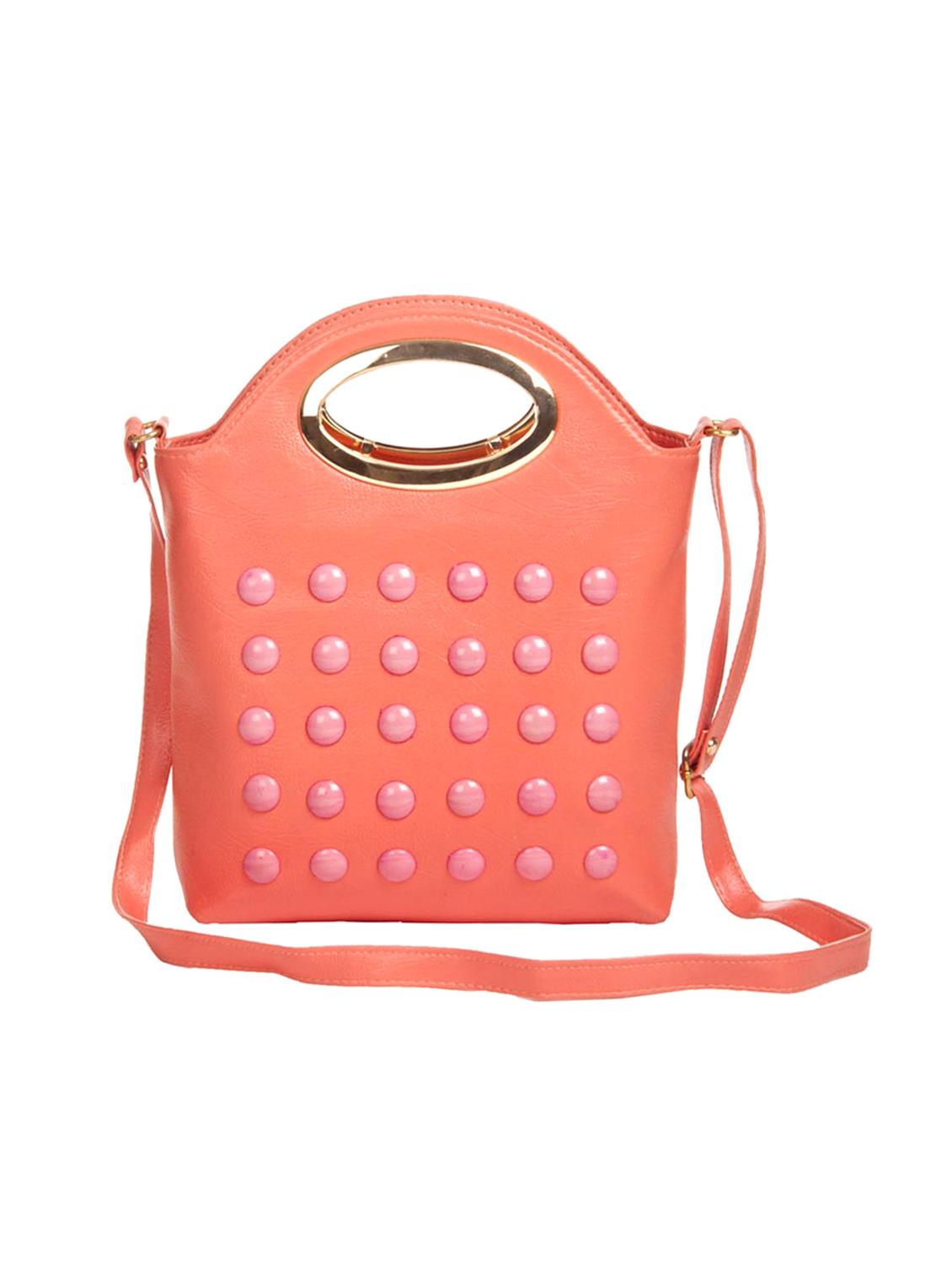 orange leatherette (pu) sling bag - 15304724 - Zoom Image - 0