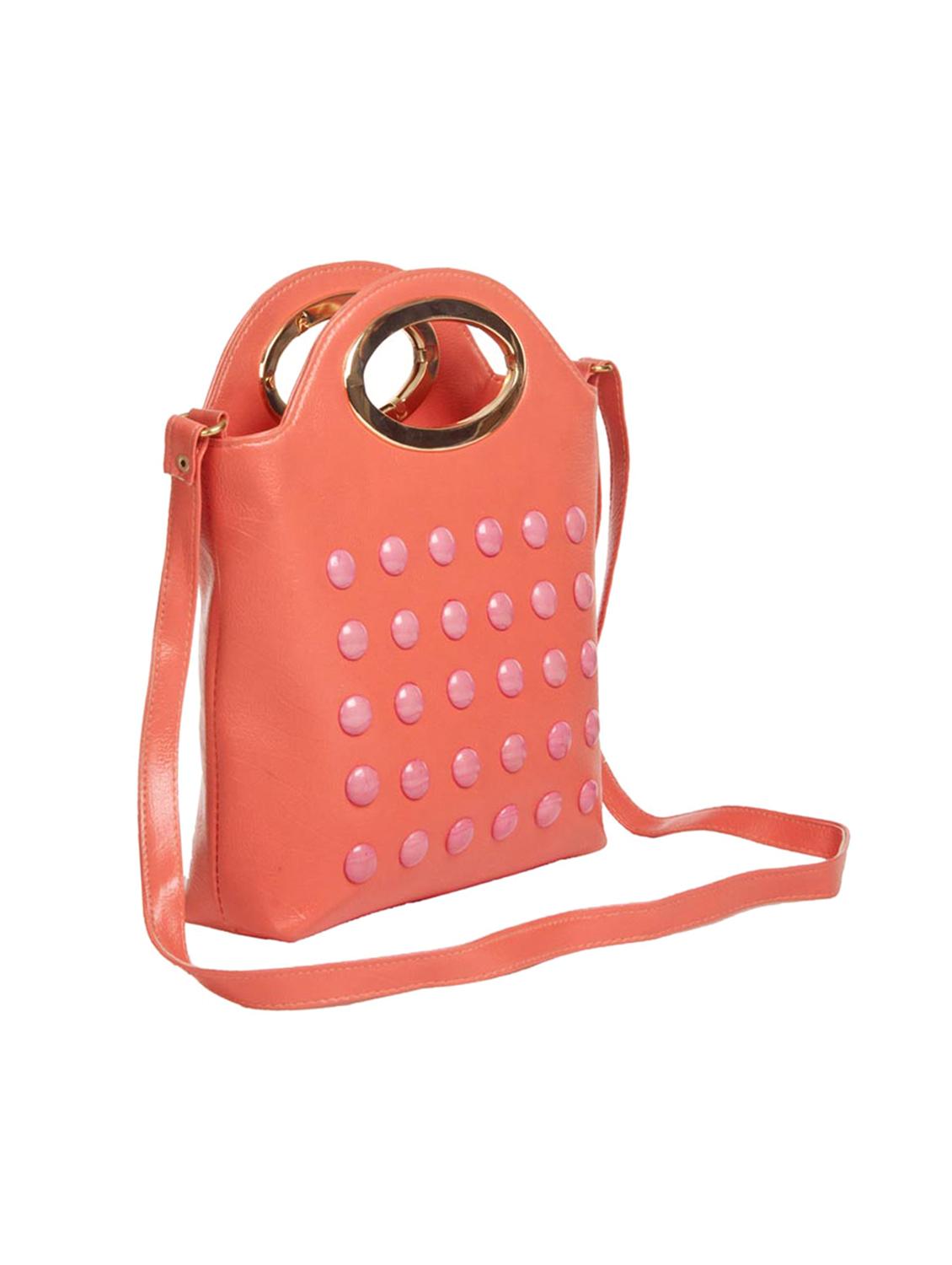 orange leatherette (pu) sling bag - 15304724 - Standard Image - 3