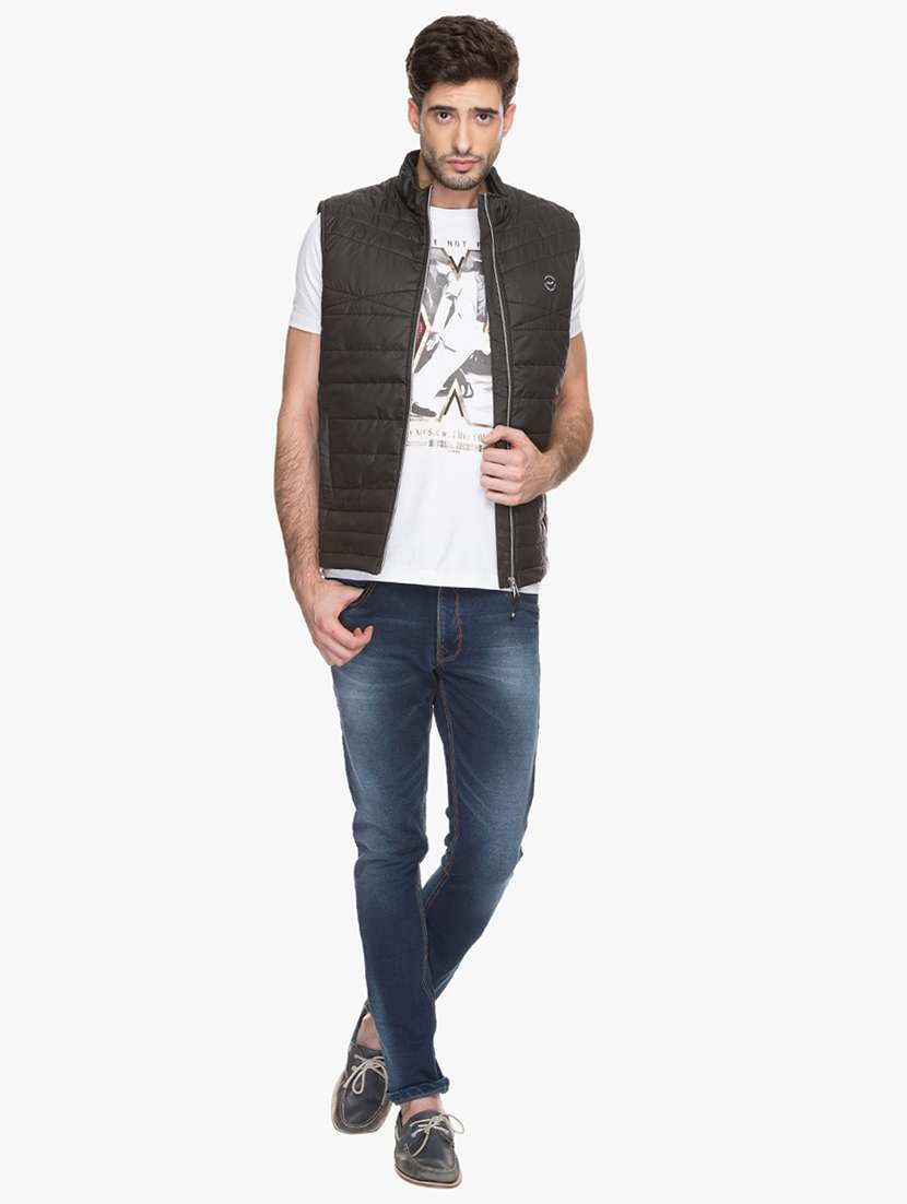 black polyester quilted jacket - 15308182 -  Standard Image - 3