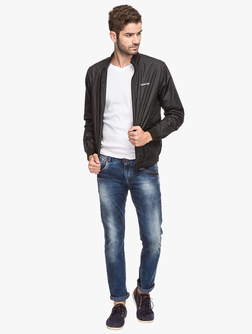 black nylon casual jacket - 15308195 - Standard Image - 3