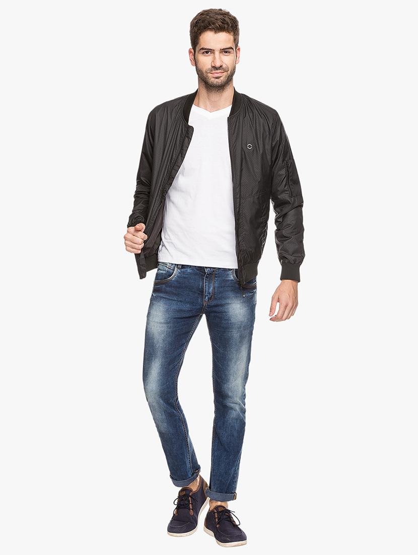 black nylon casual jacket - 15308199 - Standard Image - 3