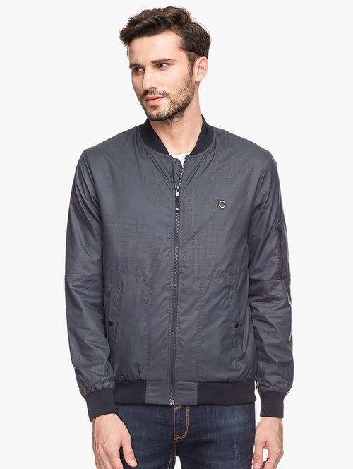 blue nylon casual jacket - 15308200 - Standard Image - 0