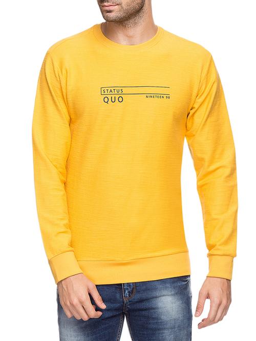 yellow cotton sweatshirt - 15308254 - Standard Image - 0