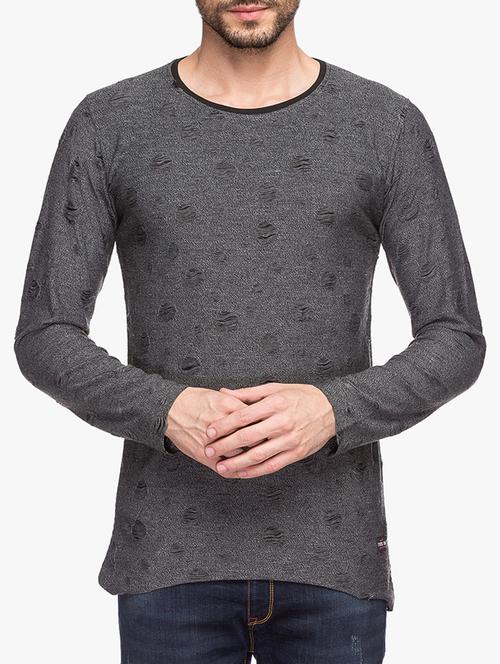 grey cotton all over print t-shirt - 15308275 -  Standard Image - 0