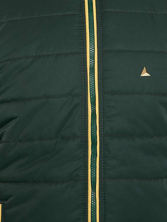 green nylon blend puffer jacket - 15316067 - Standard Image - 3