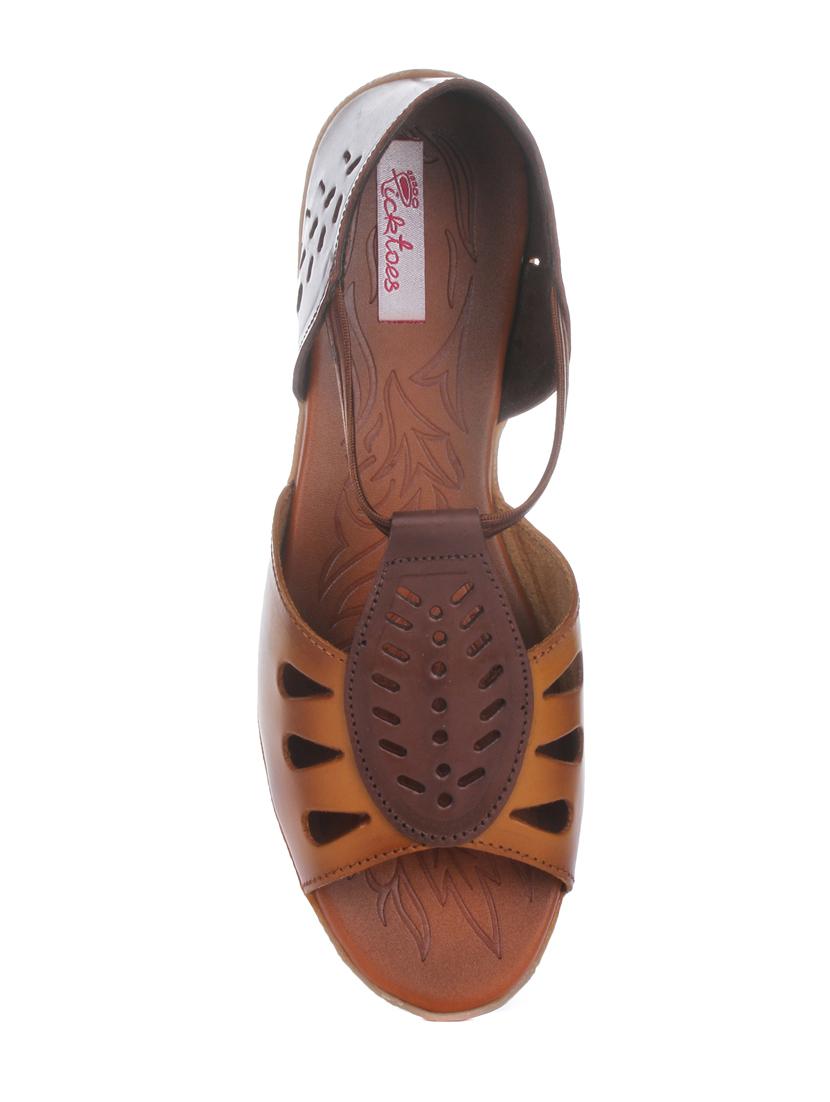 tan leather closed back sandal - 15318853 - Standard Image - 3