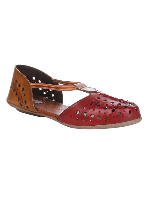 maroon leather closed back sandal - 15318855 - Standard Image - 0
