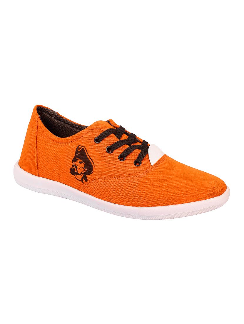 orange canvas lace up sneaker - 15321630 - Zoom Image - 0