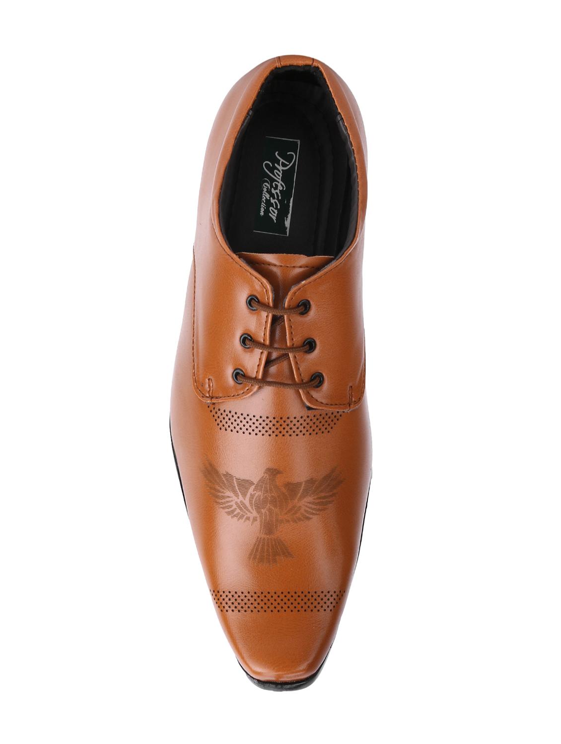 tan leatherette lace-up derby - 15325992 - Standard Image - 3
