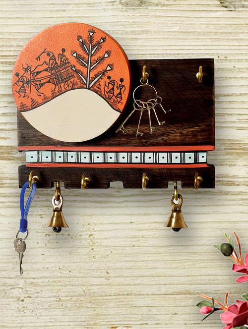 sheesham & mdf wood hand painted key holder - 15326635 - Standard Image - 0