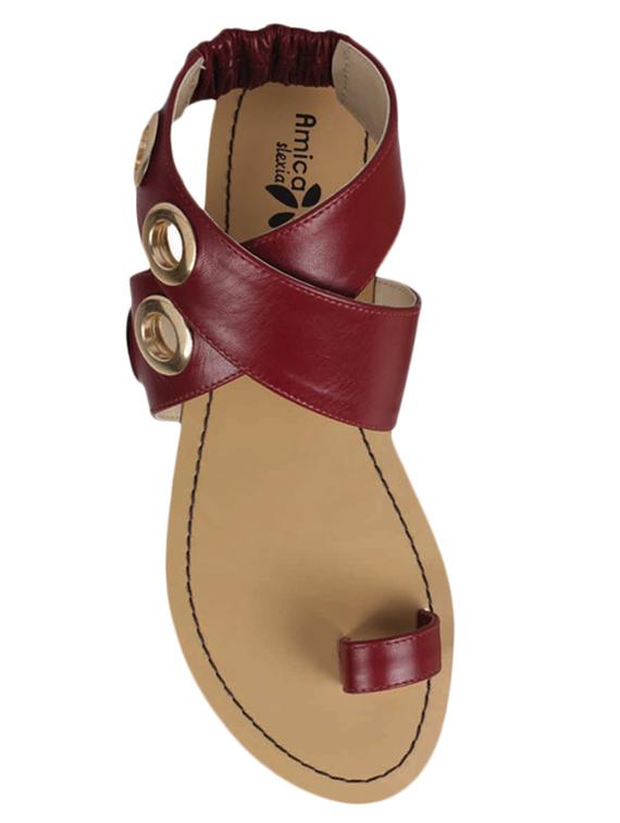 maroon ankle strap sandal - 15326938 - Standard Image - 3