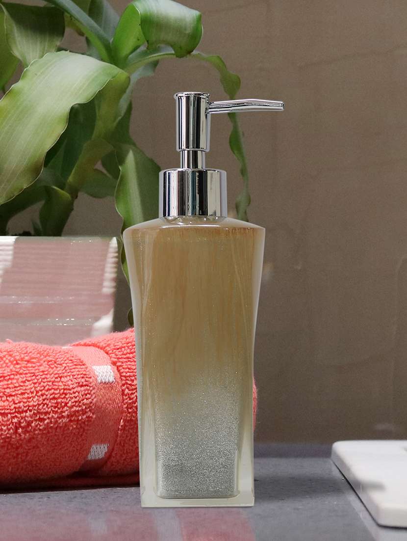 Liquid Soap Dispenser, Glitery Polyresin Soap Dispenser For Kitchen, Bathroom Or Common Basin