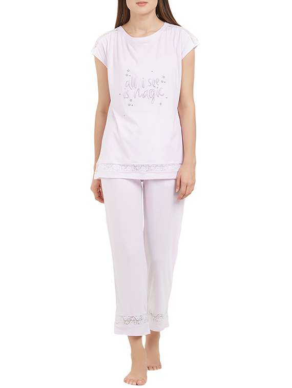 printed nightwear pajama set
