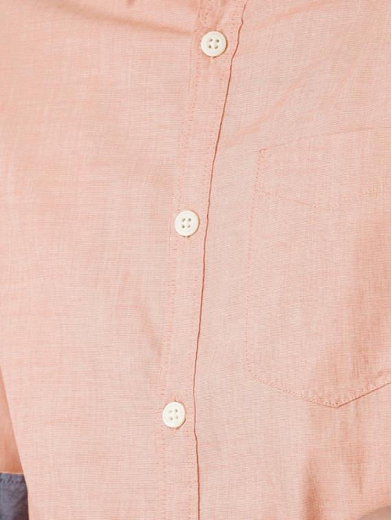 orange cotton casual shirt - 15328366 - Standard Image - 3