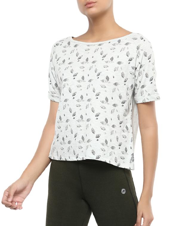 leaf print tee - 15330307 -  Zoom Image - 0