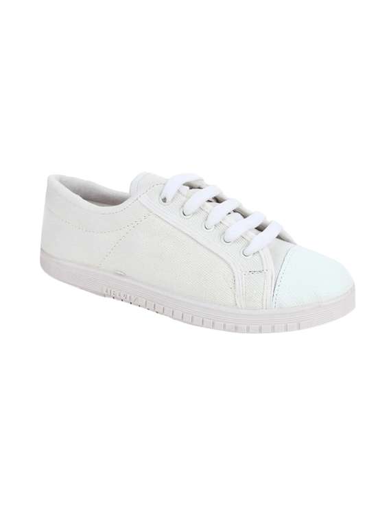 Buy online White Canvas Sneaker from casual shoes for Women by
