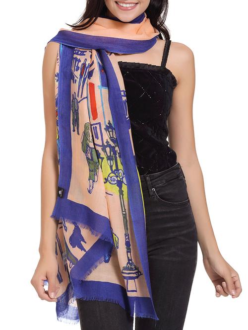 orange woolen stole - 15331384 - Standard Image - 0