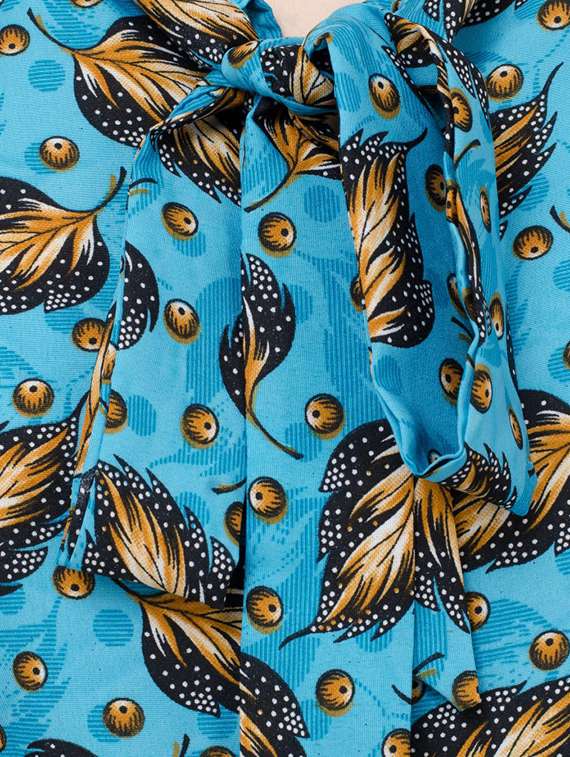 women's straight tie-up neck top - 15331419 -  Standard Image - 3