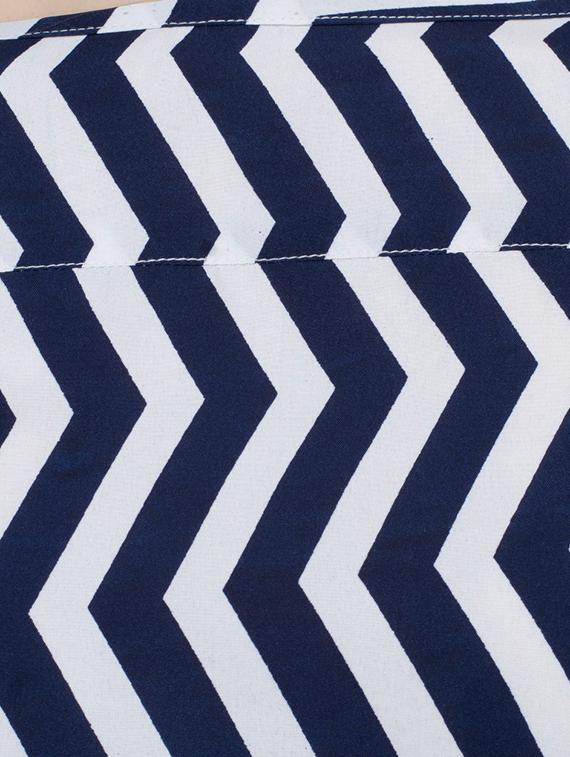 chevron boat neck top - 15331433 - Standard Image - 3
