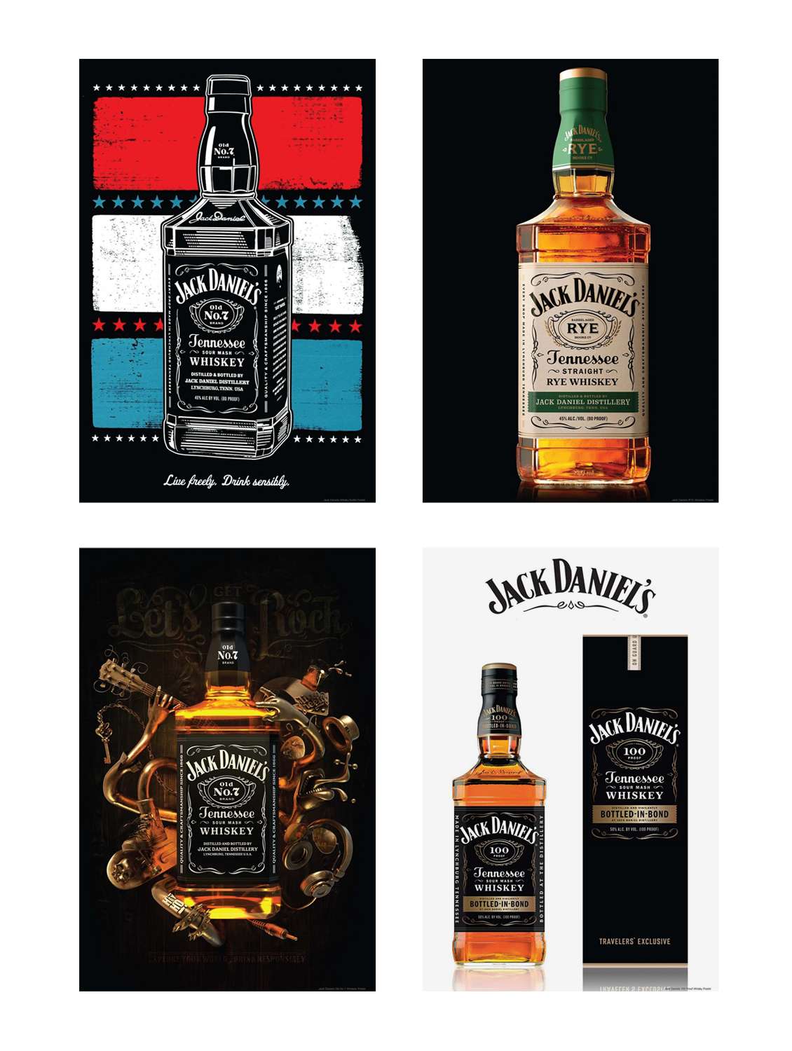 Buy online Jack Denial Poster Set Of 4 from Paintings & Prints for