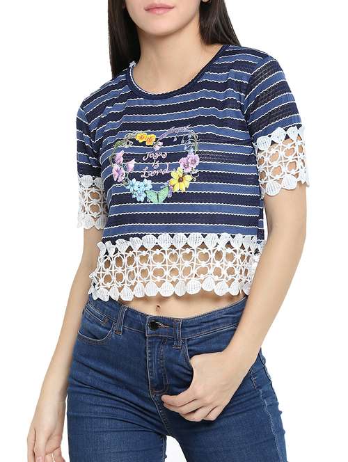 women's straight round neck top - 15336022 -  Standard Image - 0